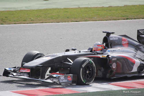 Nico Hulkenberg in his Sauber in Formula One Winter Testing, 3rd March 2013