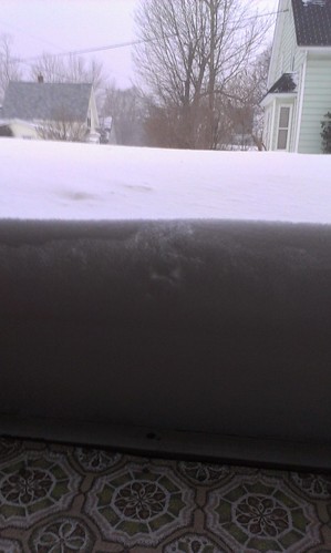 Snow drift at door