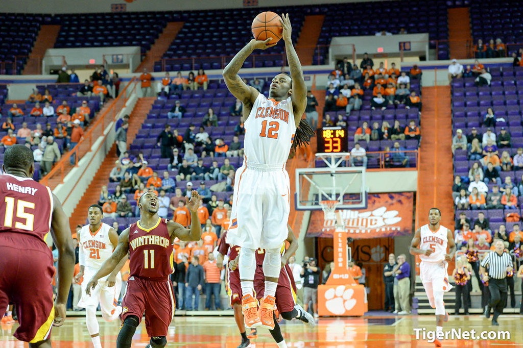 Clemson Basketball Photo of winthrop and Rod Hall