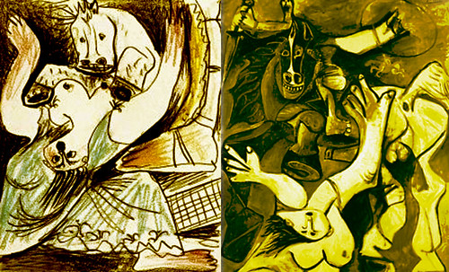 Rapto de las Sabinas, escenificación de Nicolas Poussin (1635), ambientación y encuadres de Pablo Picasso (1950). • <a style="font-size:0.8em;" href="http://www.flickr.com/photos/30735181@N00/8746842013/" target="_blank">View on Flickr</a>
