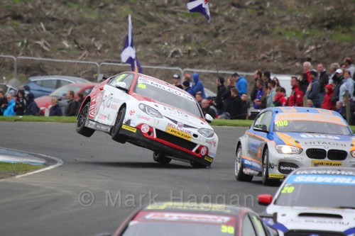 Josh Cook in BTCC race one at Knockhill Weekend 2016