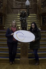 Heather and Stephanie at the Titanic Stairs