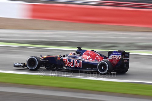 Daniil Kvyat in his Toro Rosso in the 2016 British Grand Prix at Silverstone