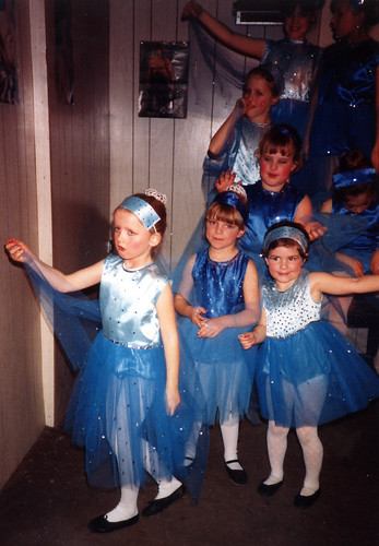 1987 Sleeping Beauty 02 (From front left Katy Benson, X, Katie (Ivermee) Bullock, middle X, Jodie Evans, X back Sally Waterhouse,x)