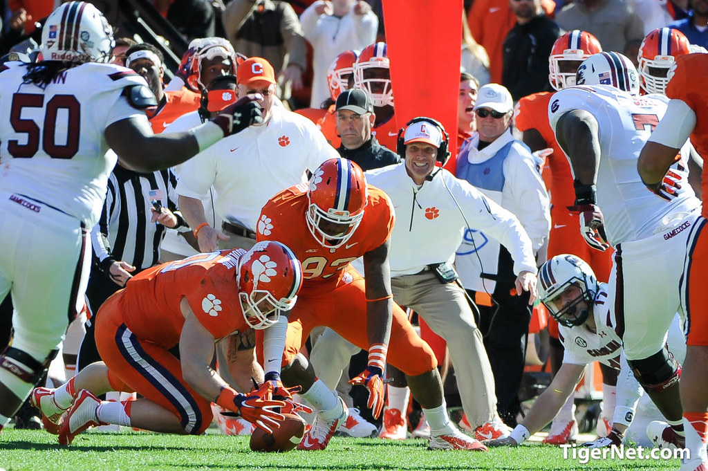 Clemson Football Photo of South Carolina and Brent Venables and Ben Boulware