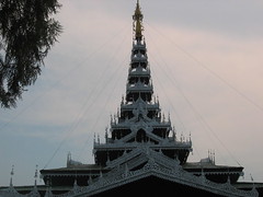 Thai Yai styled wooden Vihara with multi-tiered roof