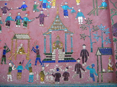 Wall Paingint Detail Wat Xieng Thong