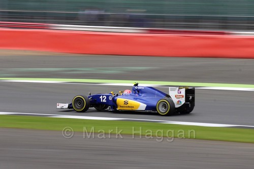 Felipe Nasr in his Sauber in qualifying at the 2016 British Grand Prix