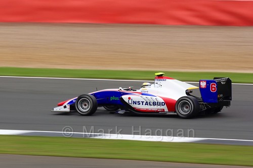 Arthur Janosz in the Trident car in qualifying for GP3 at the 2016 British Grand Prix