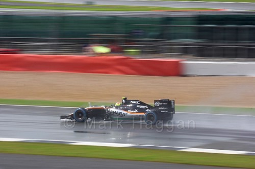Sergio Perez during the 2016 British Grand Prix