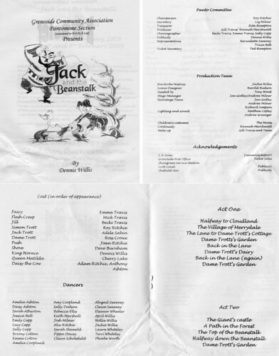 2005 Jack and the beanstalk 00 Programme