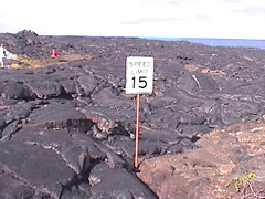Lava Encroaching on the Road