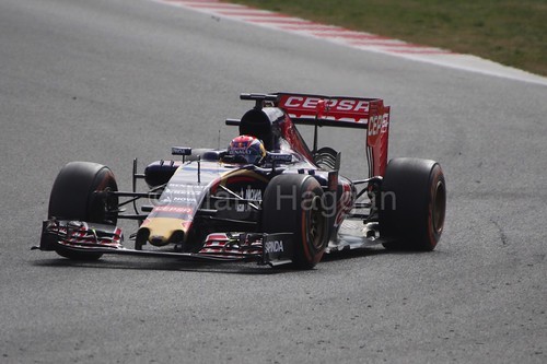 Max Verstappen in the Toro Rosso at Formula One Winter Testing 2015