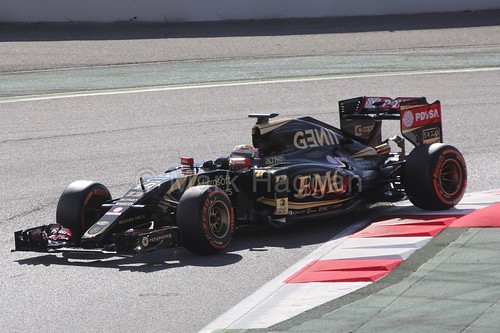 Pastor Maldonado in his Lotus in Formula One Winter Testing 2015