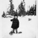Junior on snowshoes, Val d'Or, Quebec, 1935 / Un petit garçon en raquettes à Val d’Or (Québec), 1935