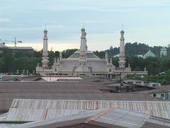 Mosque towers over the rooftops