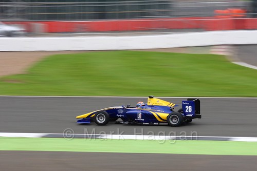 Santino Ferrucci in the DAMS car in qualifying for GP3 at the 2016 British Grand Prix