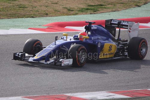 Felipe Nasr in the Sauber in Formula One Winter Testing 2015