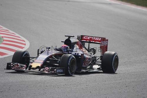 Max Verstappen in the Toro Rosso in Formula One Winter Testing 2015