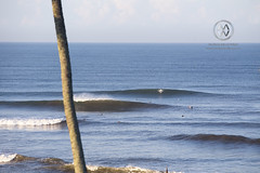 Views over the surfing beach of Balian Beach.