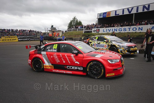 Ollie Jackson on the grid during the BTCC Knockhill Weekend 2016