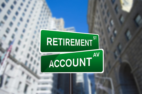 Retirement Account Street Sign On Wall Street