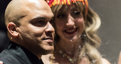 Irvin Mayfield and Trixie Minx at Irvin Mayfield's 37th Birthday Party, New Orleans Jazz Market, Sunday, December 21, 2014