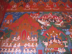 Colorful Walls of Wat Saket