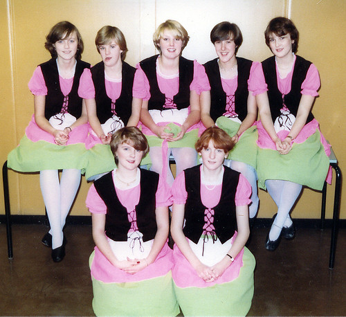 1980 Mother Goose 03 (back from left Sarah Littlewood, Jane Parkin,Karla Miller Dunn,Sandra Fleetwood,Sally Capp, front Janine Miller Madden,Wendy Lakin)