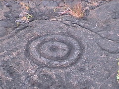 Polynesian rock carving