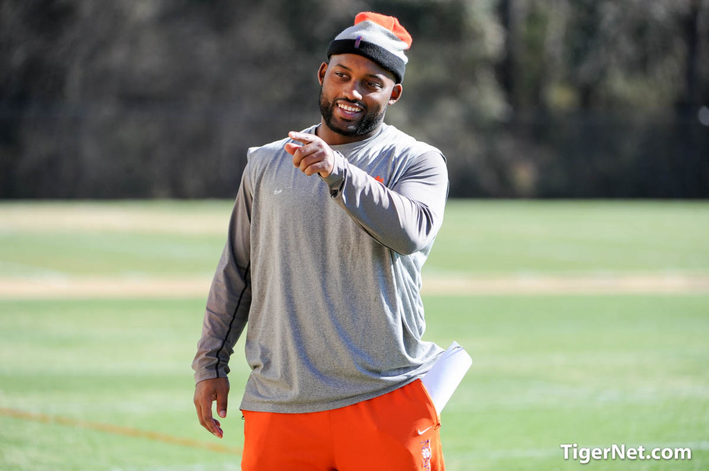Clemson Football Photo of Corico Wright and bowlpractice