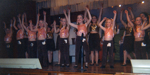 2002 Beauty and the beast 01 (second orange top from right Pippa Stacey)