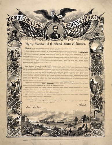 Special reproduction of Emancipation Proclamation by Wikipedia