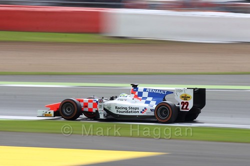 Oliver Rowland in the MP Motorsport car in the GP2 Feature Race at the 2016 British Grand Prix