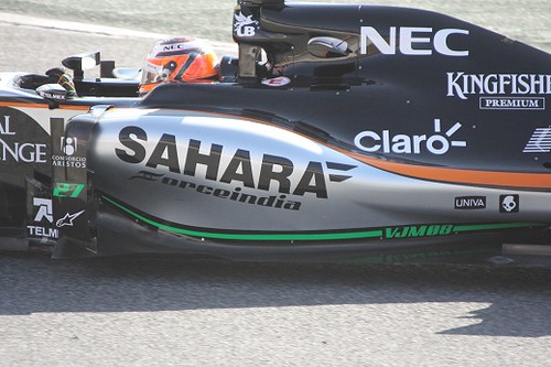 Nico Hulkenberg in the Force India at Formula One Winter Testing 2015