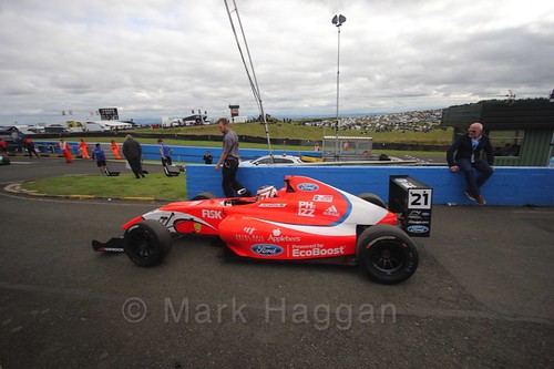 Rafael Martins ahead of the final British Formula Four race during the BTCC Knockhill Weekend 2016