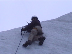 Avi at the Top of The Ice Climb