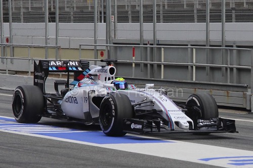 Felipe Massa in his Williams in Formula One Winter Testing 2015