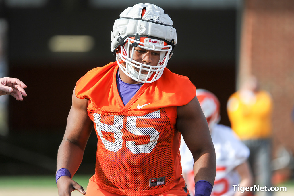 Clemson Football Photo of practice and Dane Rogers