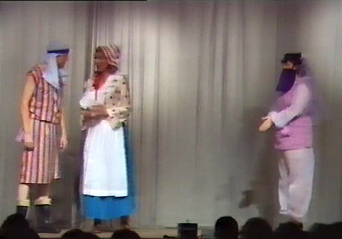 1986 Sinbad the Sailor from video (from left Roy Ritchie, Ken Fielding, Joan Ritchie)