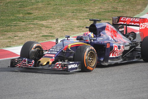 Max Verstappen in his Toro Rosso in Formula One Winter Testing 2015