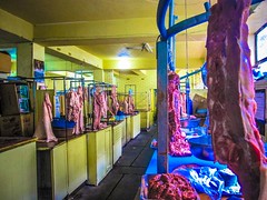 The "meat room" at the mercado municipal in Xela.