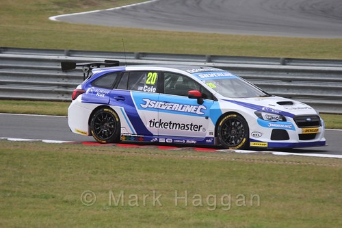James Cole in Touring Car action during the BTCC 2016 Weekend at Snetterton