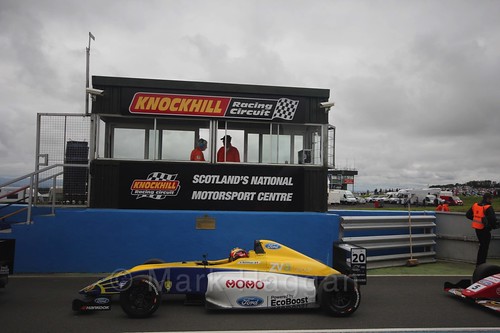 Alexandra Mohnhaupt in British Formula Four race 2 during the BTCC Knockhill Weekend 2016