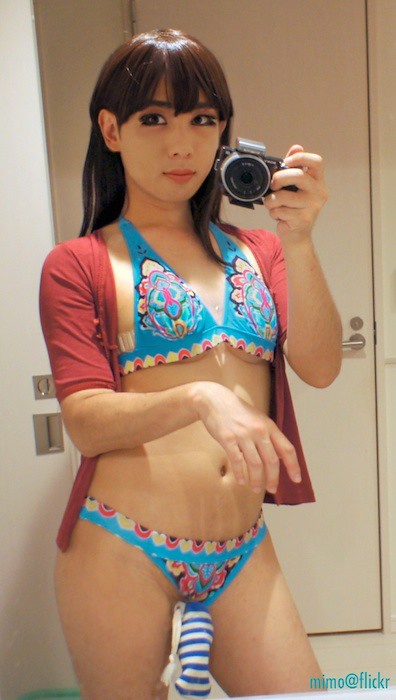 a Transvestite bikini wearing