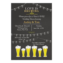 (Something's Brewing Wedding Shower Invitation) #BackyardParty, #BbqShower, #BridalShower, #CottonLamb, #Cottonlamb, #CouplesWeddingShower, #OutdoorParty, #SomethingsBrewingBabyShower, #SomethingsBrewingWeddingShower, #StrungLightsOnTrees is available on