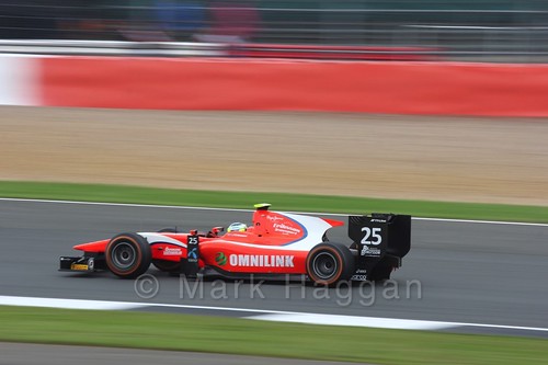 Jimmy Ericsson in the Arden International car in the GP2 Feature Race at the 2016 British Grand Prix