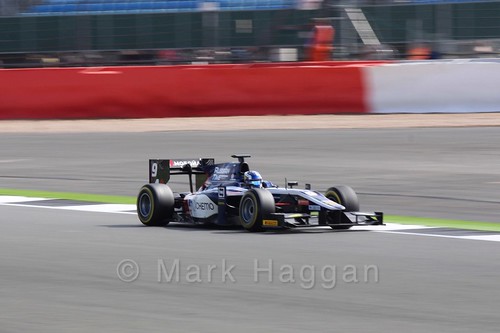Rafael Marciello in the Russian Time car in GP2 Qualifying at the 2016 British Grand Prix