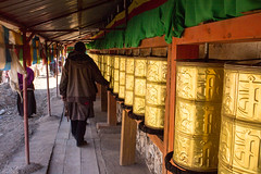 Monastery prayer wheels