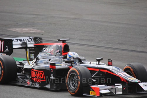 Gustav Malja in the Rapax car in GP2 Practice at the 2016 British Grand Prix